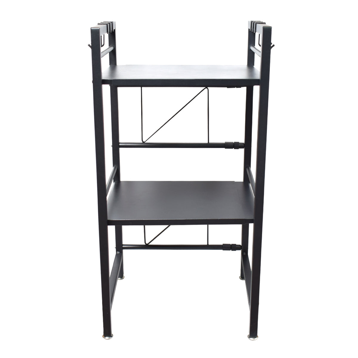 Raft metalic, lungime ajustabila, 2 polite, Naimeed D4406, Negru