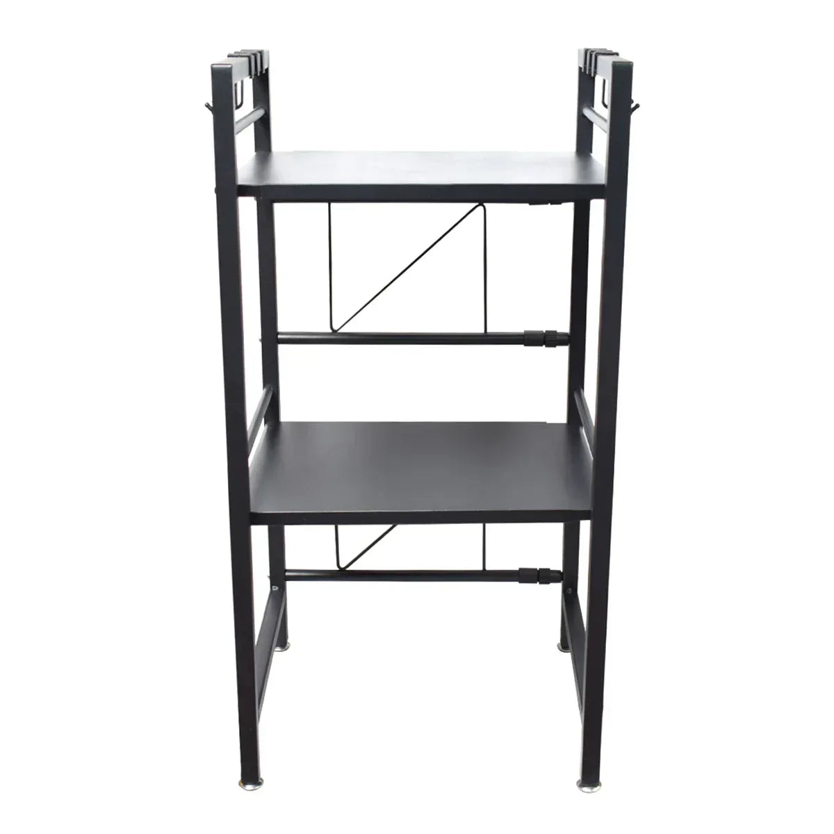 Raft metalic, lungime ajustabila, 2 polite, Naimeed D4406, Negru - 221.ro