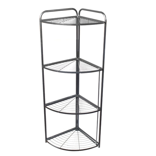 Raft metalic, multifunctional, 4 polite, Naimeed D4408, Negru