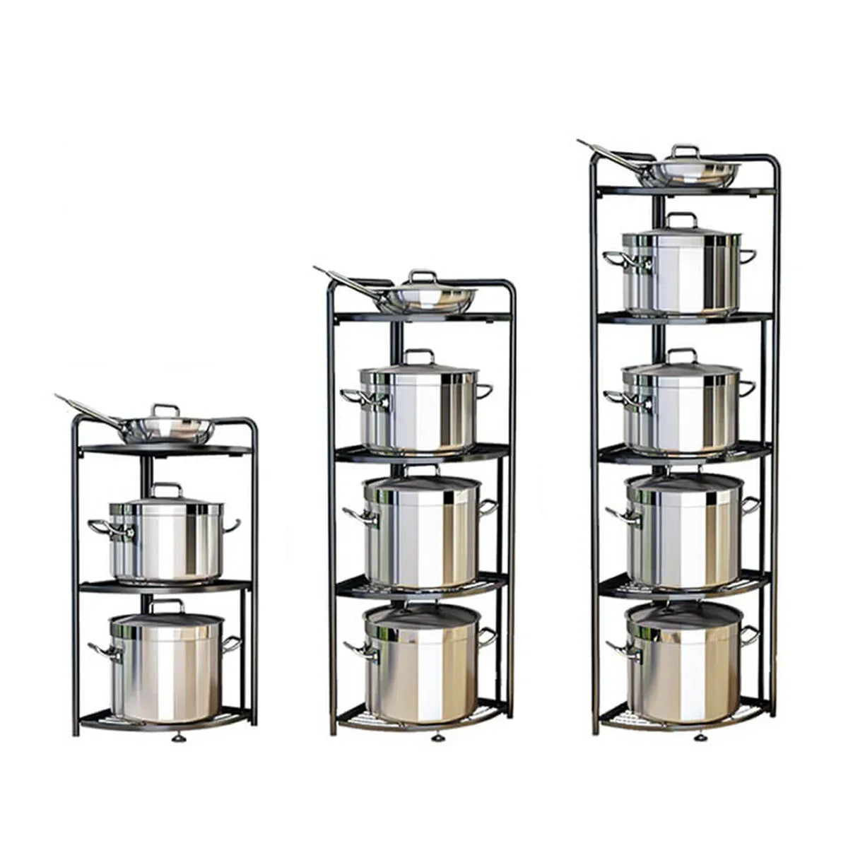 Raft metalic, multifunctional, 5 polite, Naimeed D4409, Negru - 221.ro