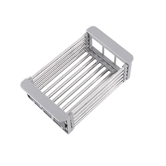Suport extensibil pentru spalat vase si alimente, Naimeed D4415, Gri/Inox