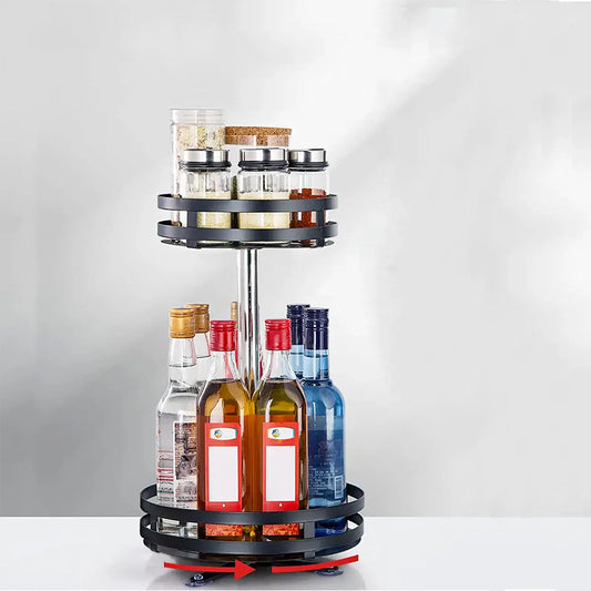 Suport metalic, rotativ, 2 polite, Naimeed D4431, Negru - 221.ro