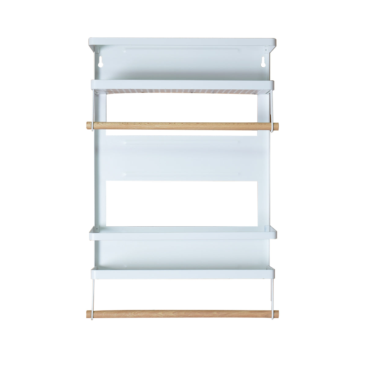 Raft metalic, multifunctional, prindere magnetica, 2 polite, Naimeed D4440, Alb