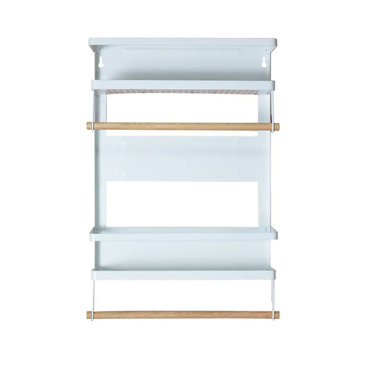 Raft metalic, multifunctional, prindere magnetica, 2 polite, Naimeed D4440, Alb - 221.ro