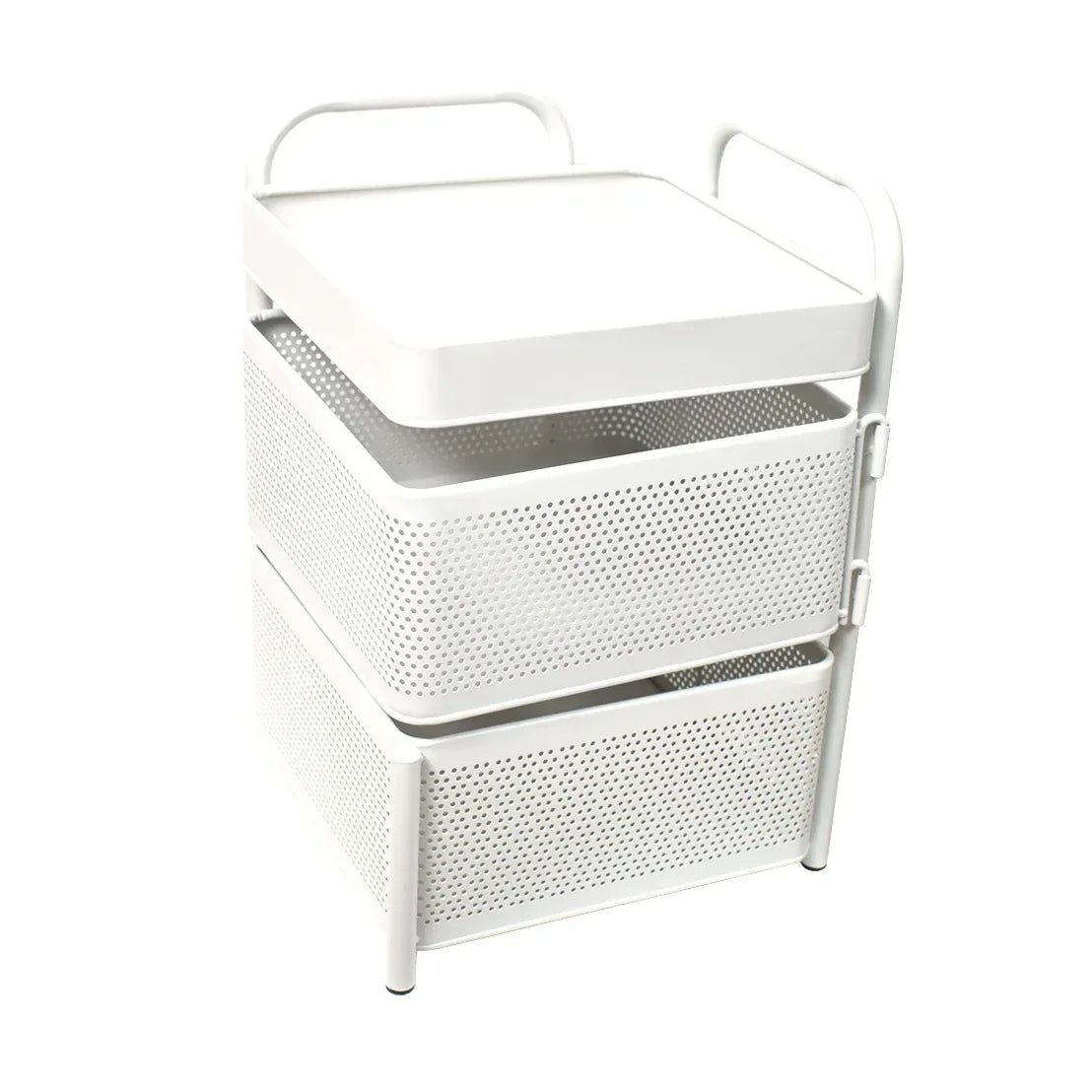 Raft metalic multifunctional, 2 cosuri, Naimeed D4452, Alb - 221.ro