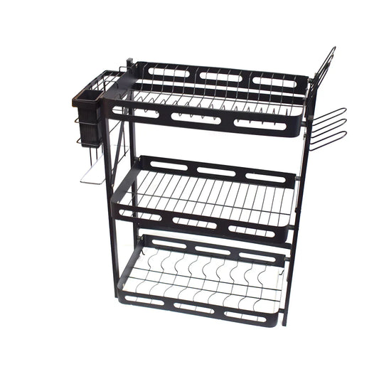 Raft metalic pentru vase, 3 polite, Naimeed D4463, Negru - 221.ro