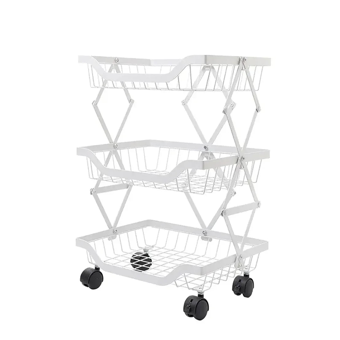 Raft metalic mobil, extensibil, 3 cosuri, Naimeed D4482, Alb - 221.ro