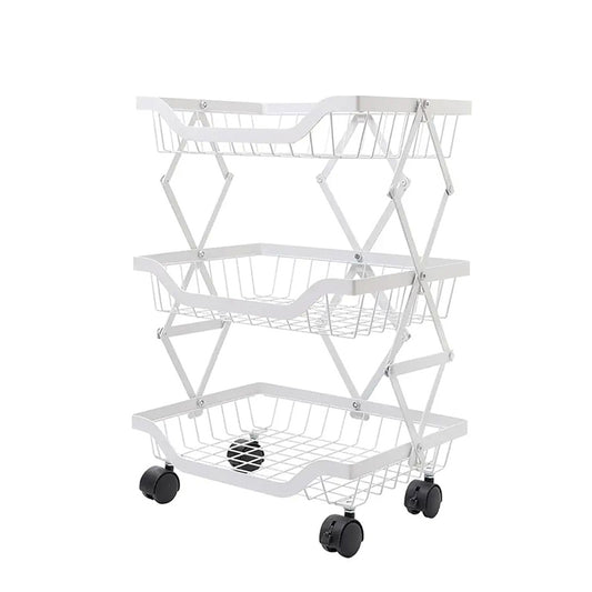 Raft metalic mobil, extensibil, 3 cosuri, Naimeed D4482, Alb