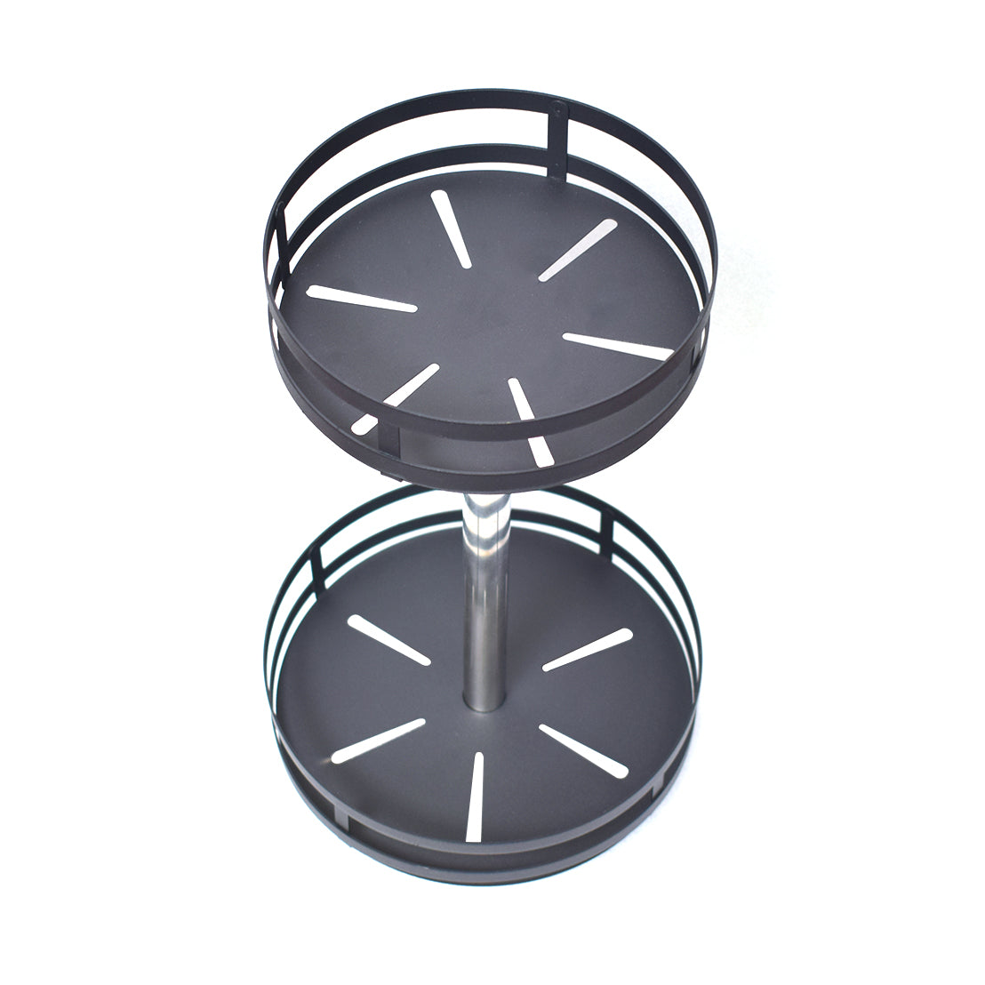 Suport metalic, 2 polite rotative, Naimeed D4489, Negru