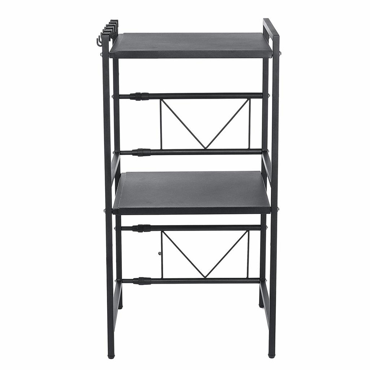 Raft metalic, extensibil, 2 polite, Naimeed D4501, Negru