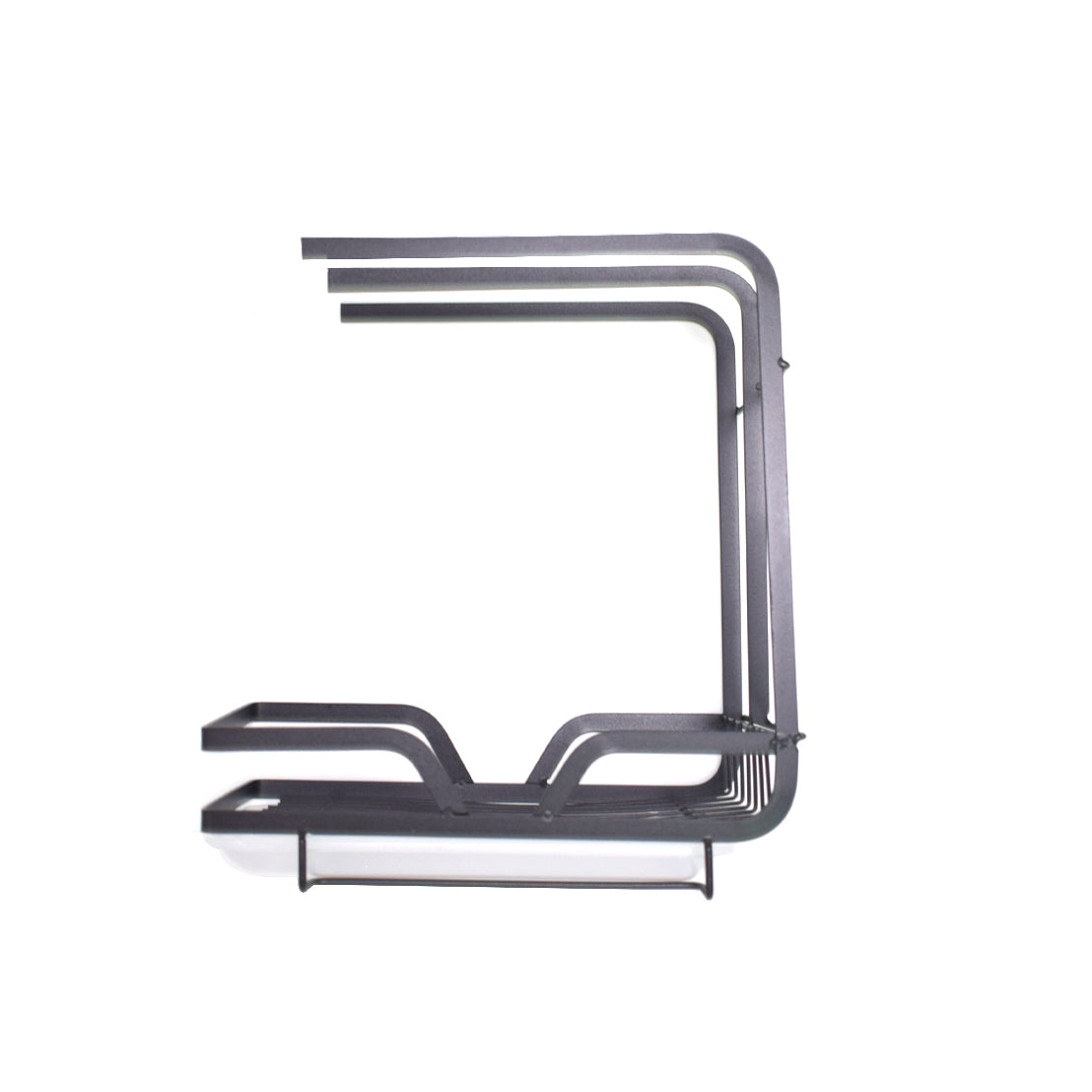 Suport metalic pentru prosoape, prindere adeziva, Naimeed D4512, Negru