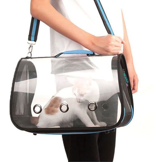 Geanta pentru transportul animalelor de companie, Naimeed D4522, M, Albastru