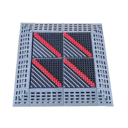 Set 4 placi pardoseala modulara din PP, Naimeed D4534, Rosu - 221.ro