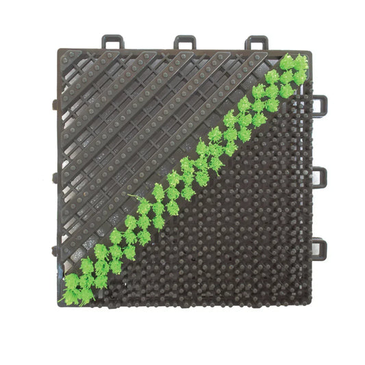 Set 12 placi pardoseala modulara si accesorii din PP, Naimeed D4535, Verde - 221.ro