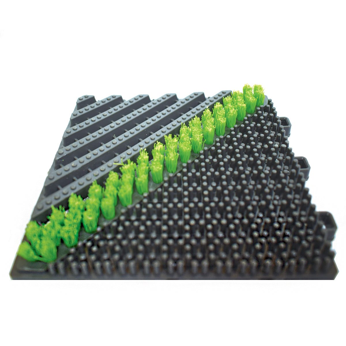 Set 4 placi pardoseala modulara din PP, Naimeed D4535, Verde