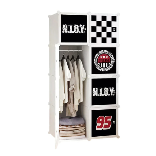 Dulap Modular Copii, 8 Usi, Naimeed D4540, Alb - 221.ro