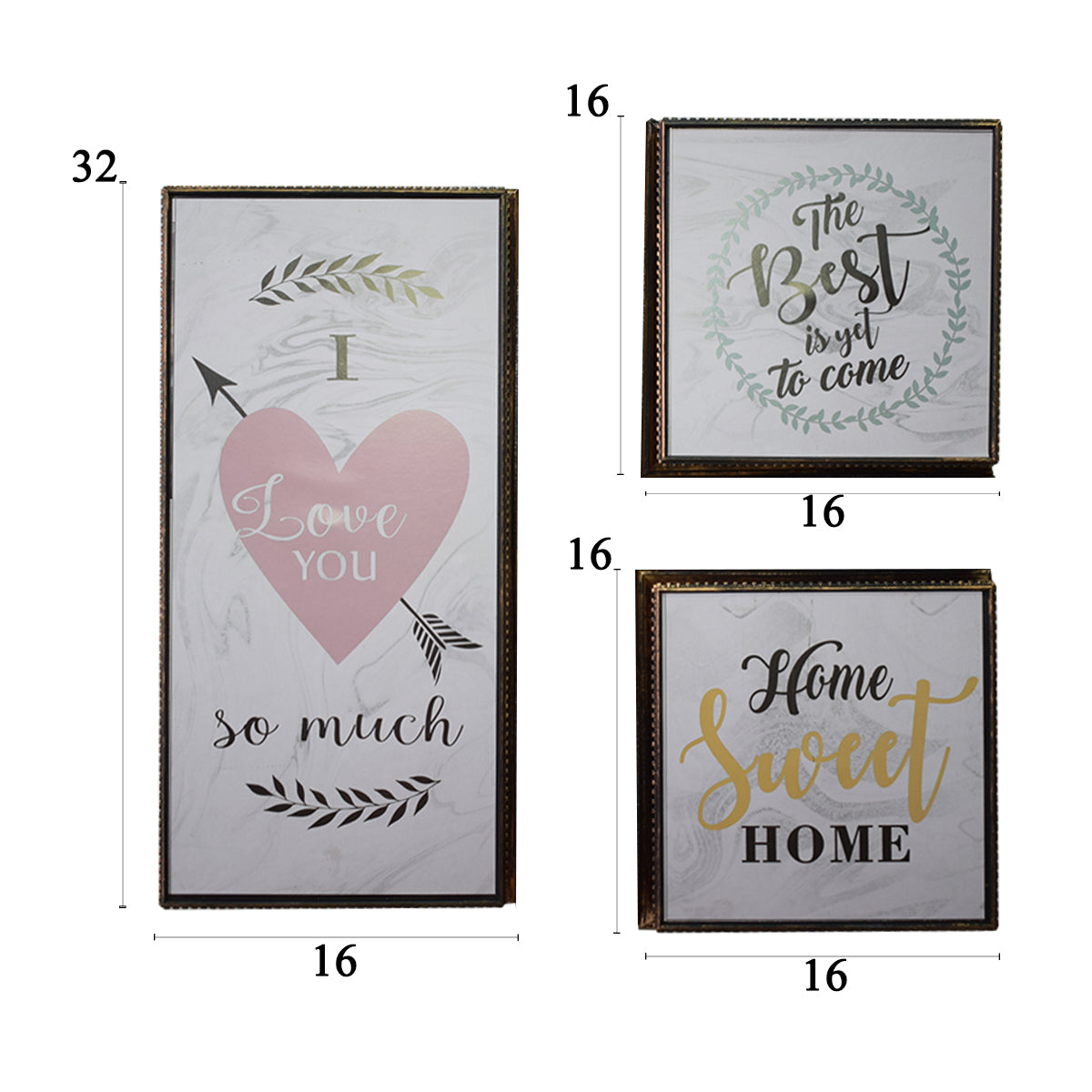 Set decoratiuni, Naimeed D4540G, Auriu - 221.ro