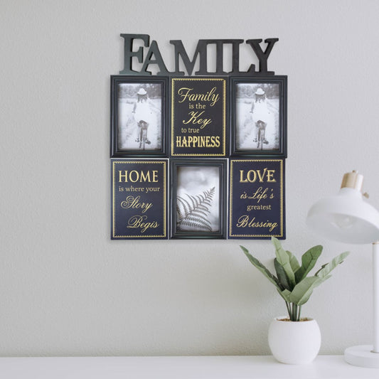 Rama foto Family, 3 poze, Naimeed D4541N, Negru