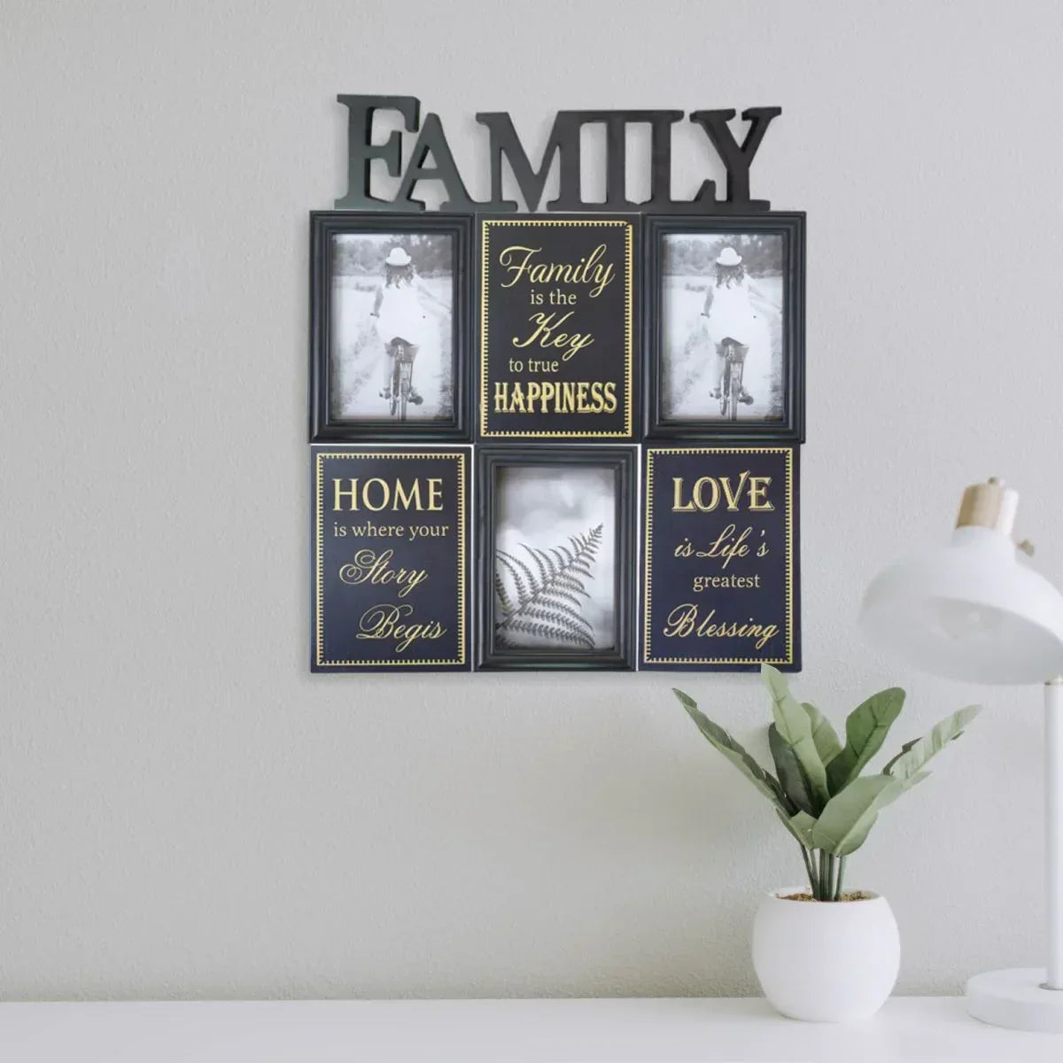 Rama foto Family, 3 poze, Naimeed D4541N, Negru - 221.ro