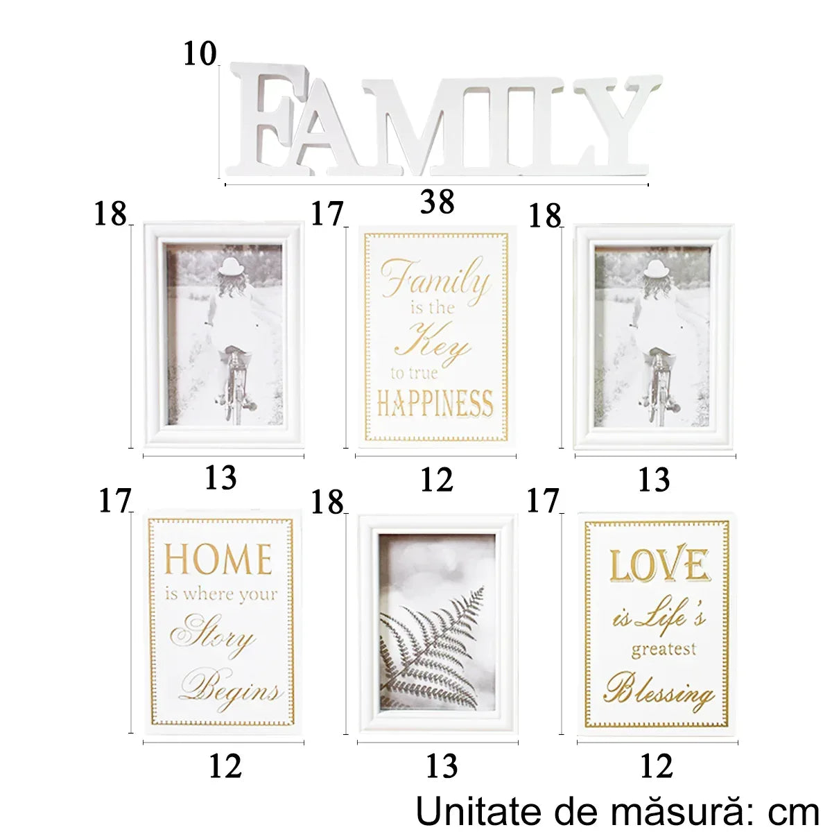 Rama foto Family, 3 poze, Naimeed D4541W, Alb - 221.ro