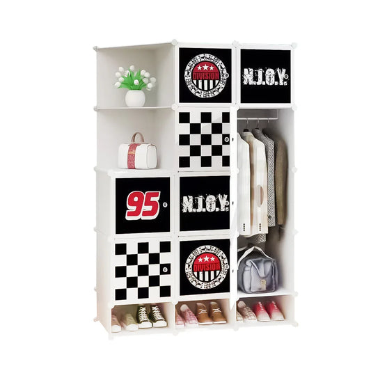 Dulap Modular Copii, 10 Usi, Naimeed D4544, Alb - 221.ro