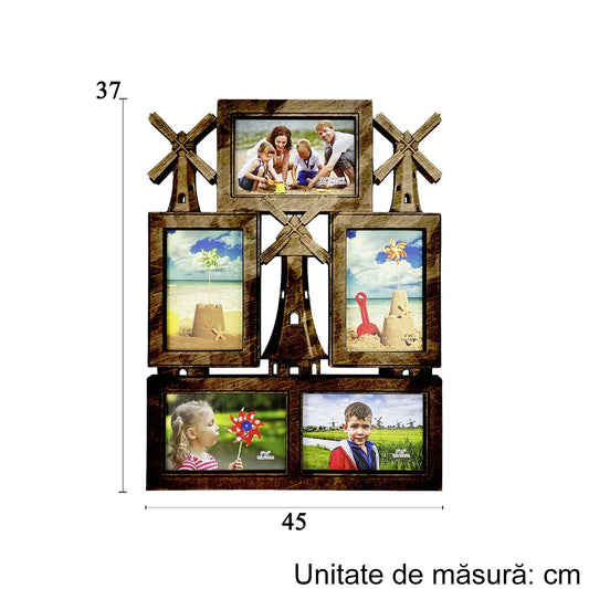 Rama foto, 5 poze, Naimeed D4546G, Auriu - 221.ro