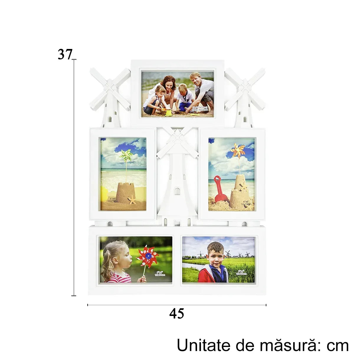 Rama foto, 5 poze, Naimeed D4546W, Alb - 221.ro