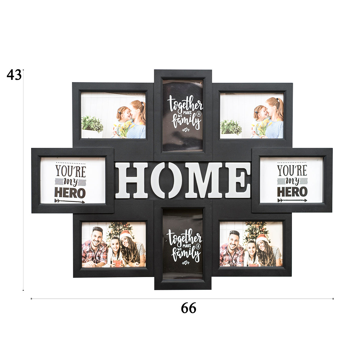 Rama foto Home, 8 poze, Naimeed D4561N, Negru