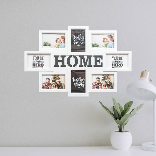 Rama foto Home, 8 poze, Naimeed D4561W, Alb