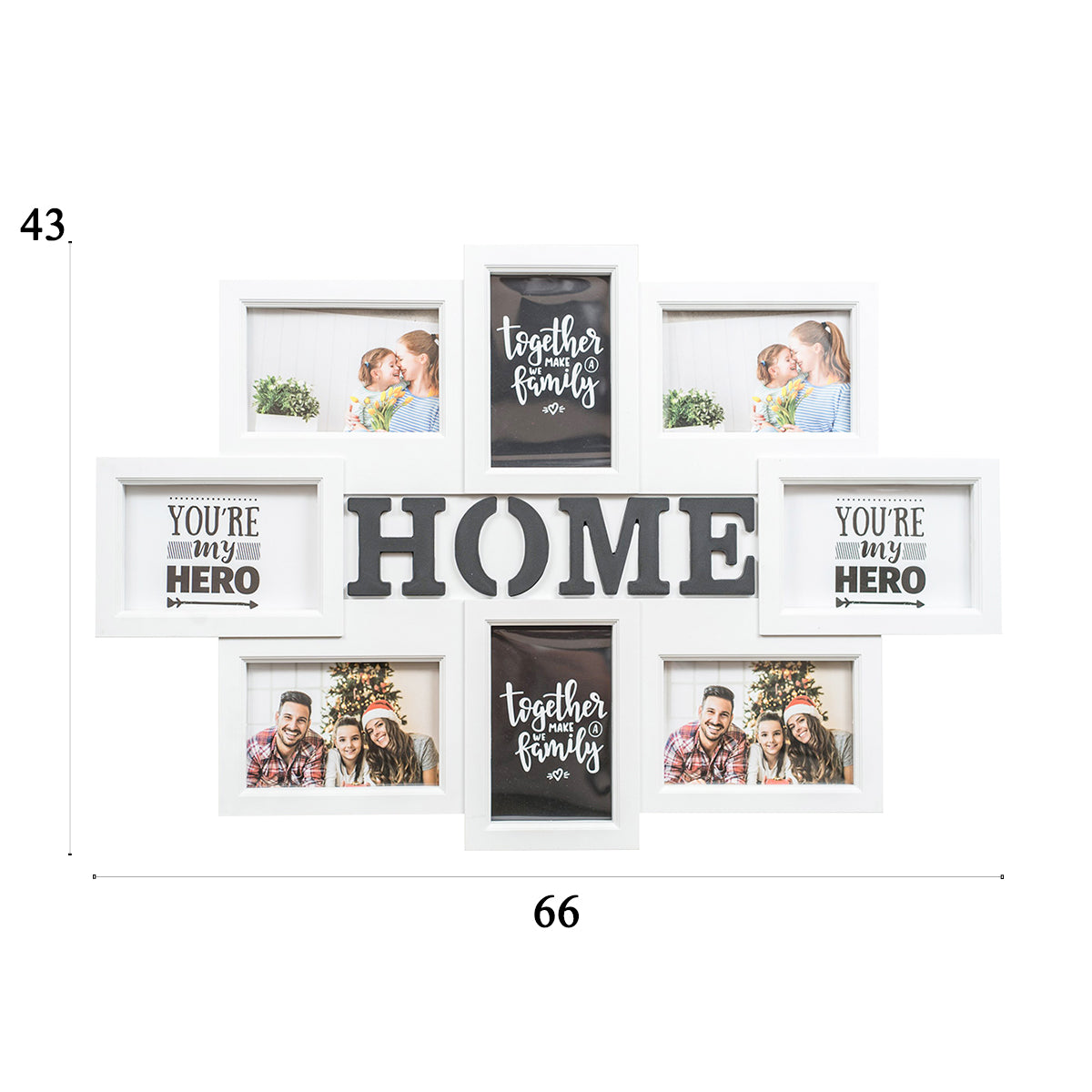Rama foto Home, 8 poze, Naimeed D4561W, Alb
