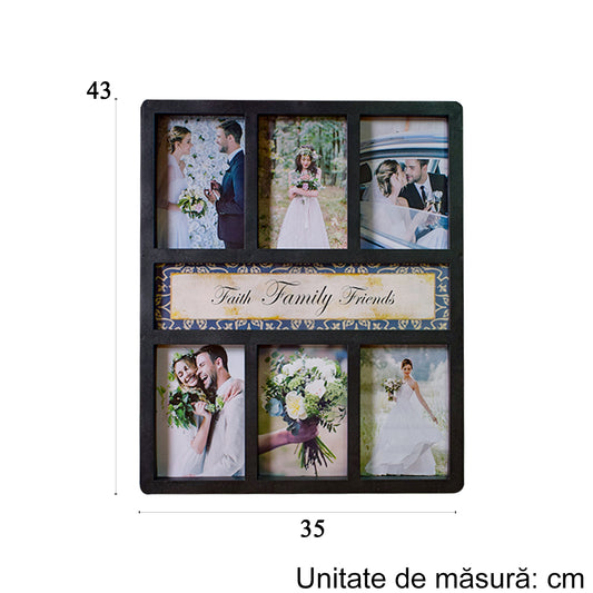 Rama foto, 6 poze, Naimeed D4566N, Negru