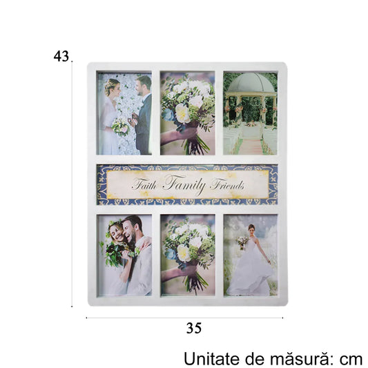 Rama foto, 6 poze, Naimeed D4566W, Alb - 221.ro