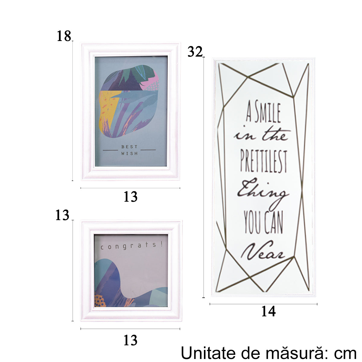 Rama foto, 2 poze, Naimeed D4568W, Alb