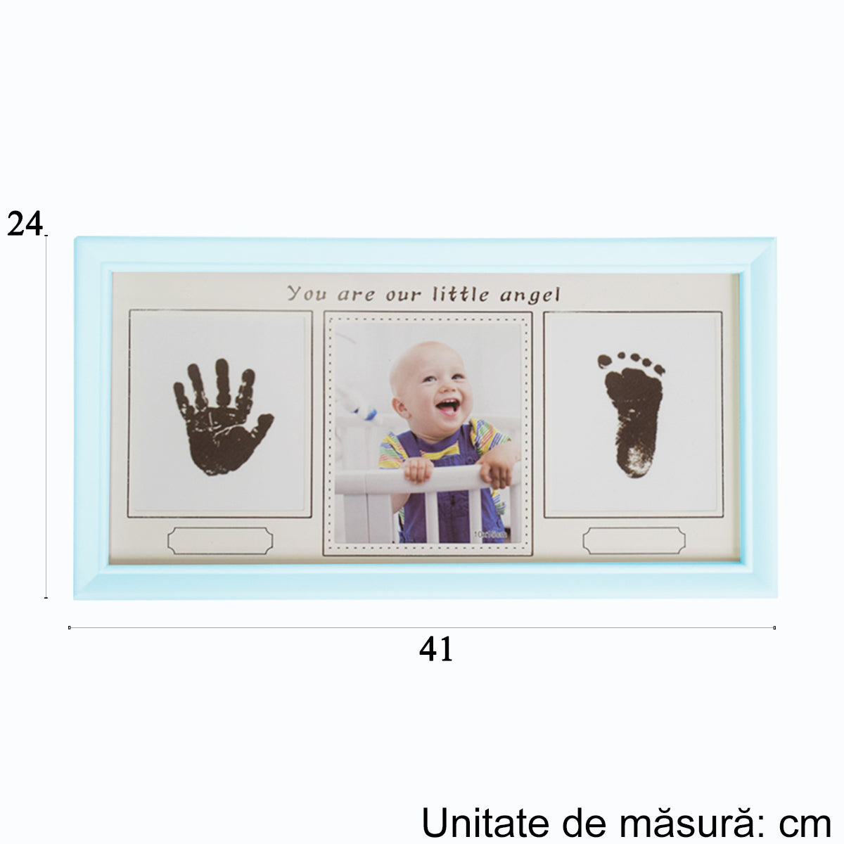 Rama foto cu amprenta, personalizabila, Naimeed D4571B, Albastru