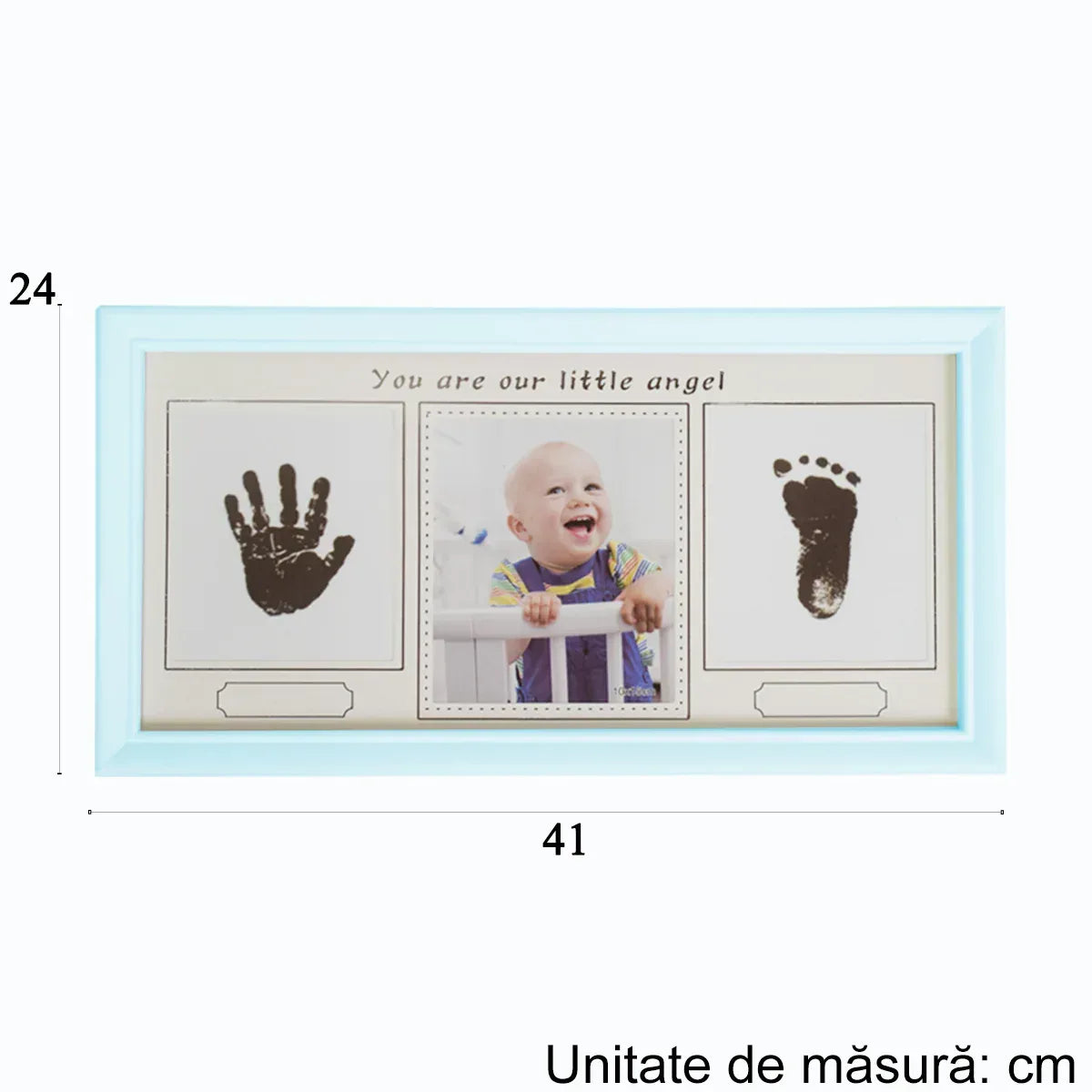 Rama foto cu amprenta, personalizabila, Naimeed D4571B, Albastru - 221.ro