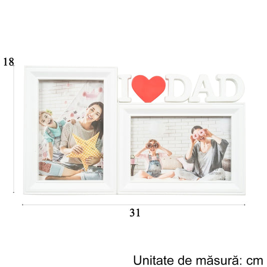 Rama foto, 2 poze, Naimeed D4574W, Alb