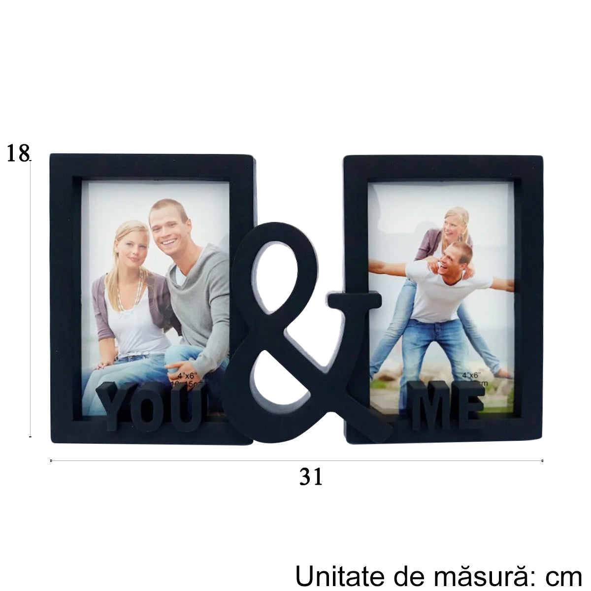 Rama foto You and me, 2 poze, Naimeed D4576N, Negru