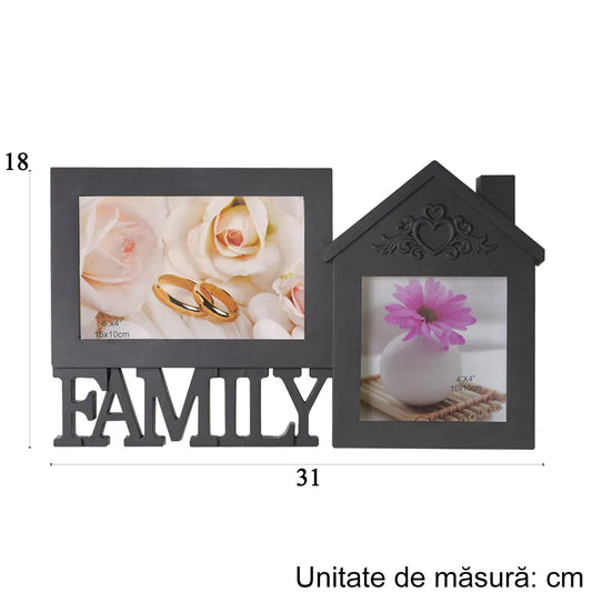 Rama foto, 2 poze, Naimeed D4577N, Negru - 221.ro