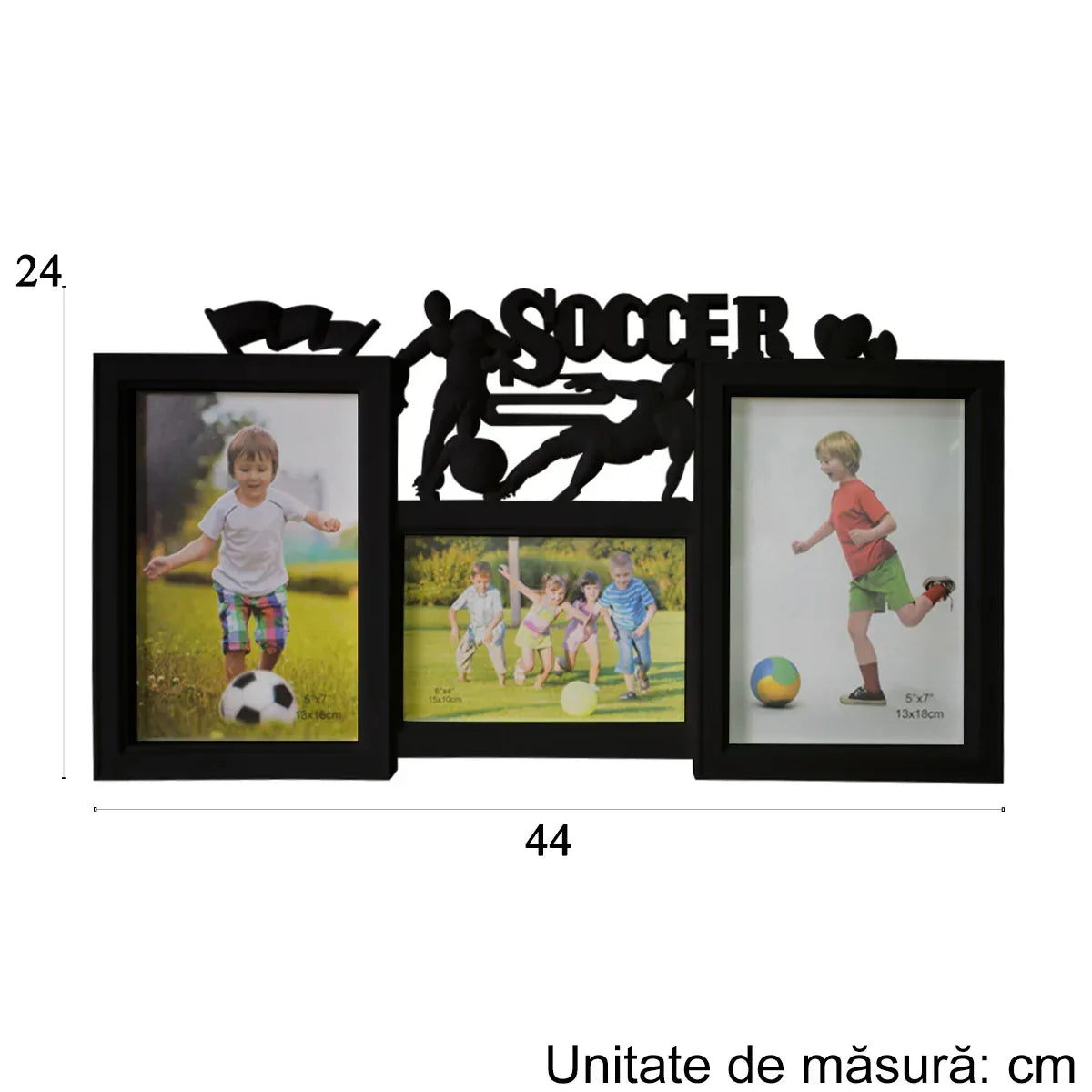 Rama foto, 3 poze, Naimeed D4583N, Negru - 221.ro