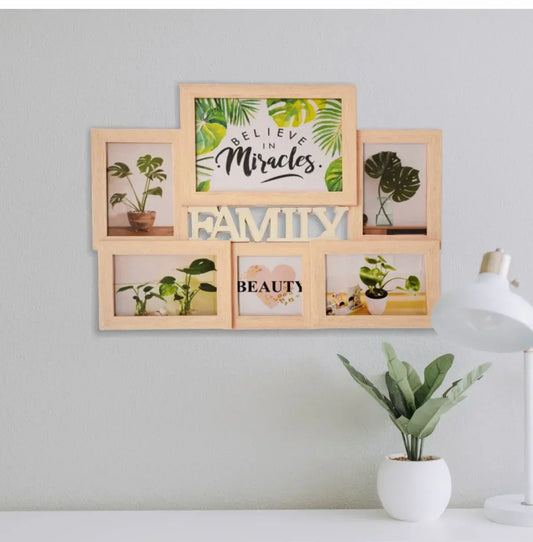 Rama foto Family, 6 poze, Naimeed D4589 White Wood - 221.ro