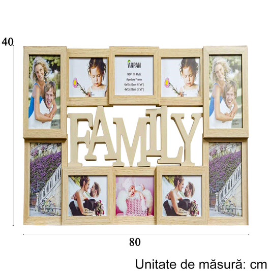 Rama foto Family, 10 poze, Naimeed D4590 White Wood