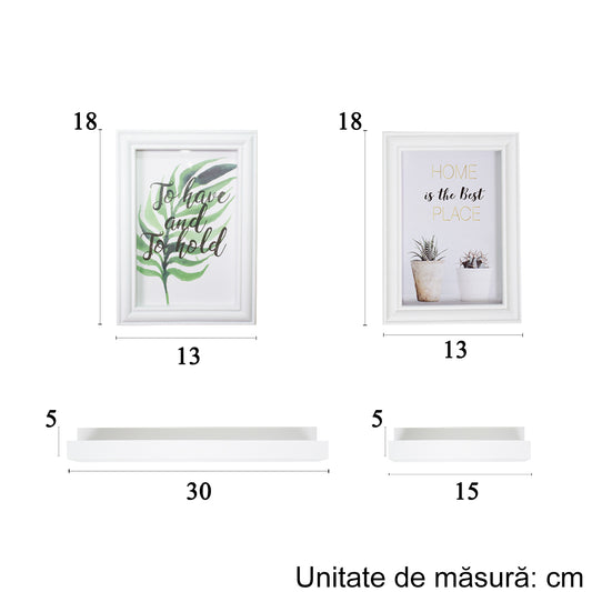 Rama foto, 2 poze, Naimeed D4593W, Alb