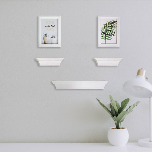 Set 2 rame foto, Naimeed D4594W, 3 polite, Alb