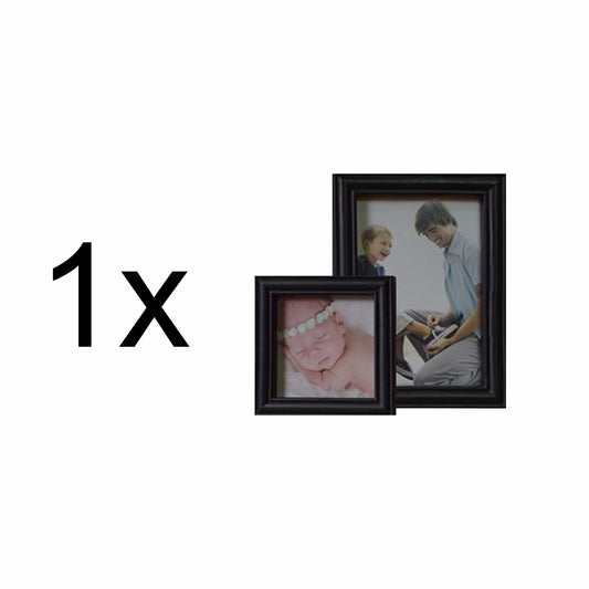 Set 2 rame foto, Naimeed D4595N, 1 polita si 2 ornamente, Negru