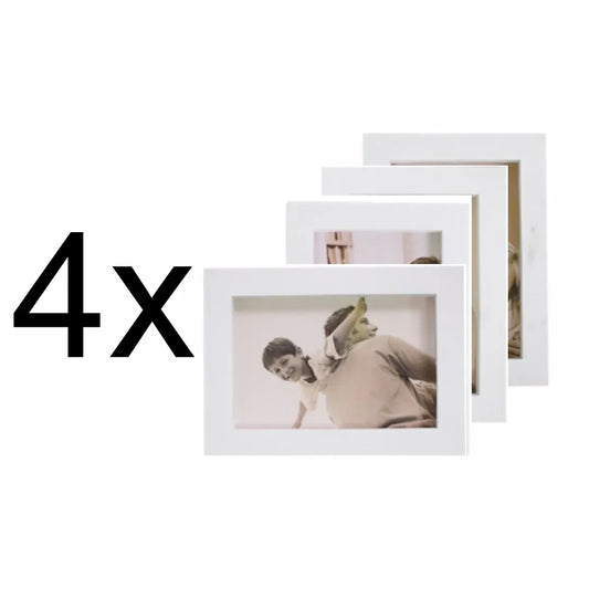 Set 4 rame foto, Naimeed D4597W, 2 polite si 3 ornamente, Alb - 221.ro