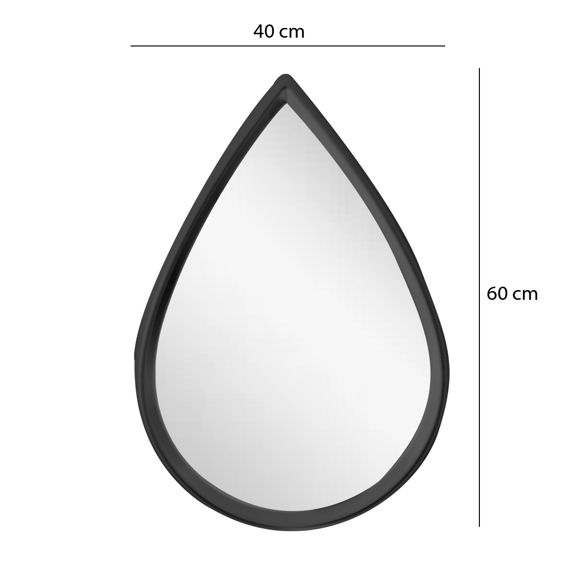 Oglinda Decorativa de Perete, Naimeed D4600N, Negru, 40x3x60 cm