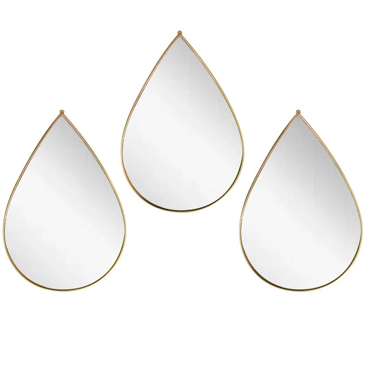 Set 3 Oglinzi Decorative, Naimeed D4604G, Auriu, 19x1x28 cm - 221.ro