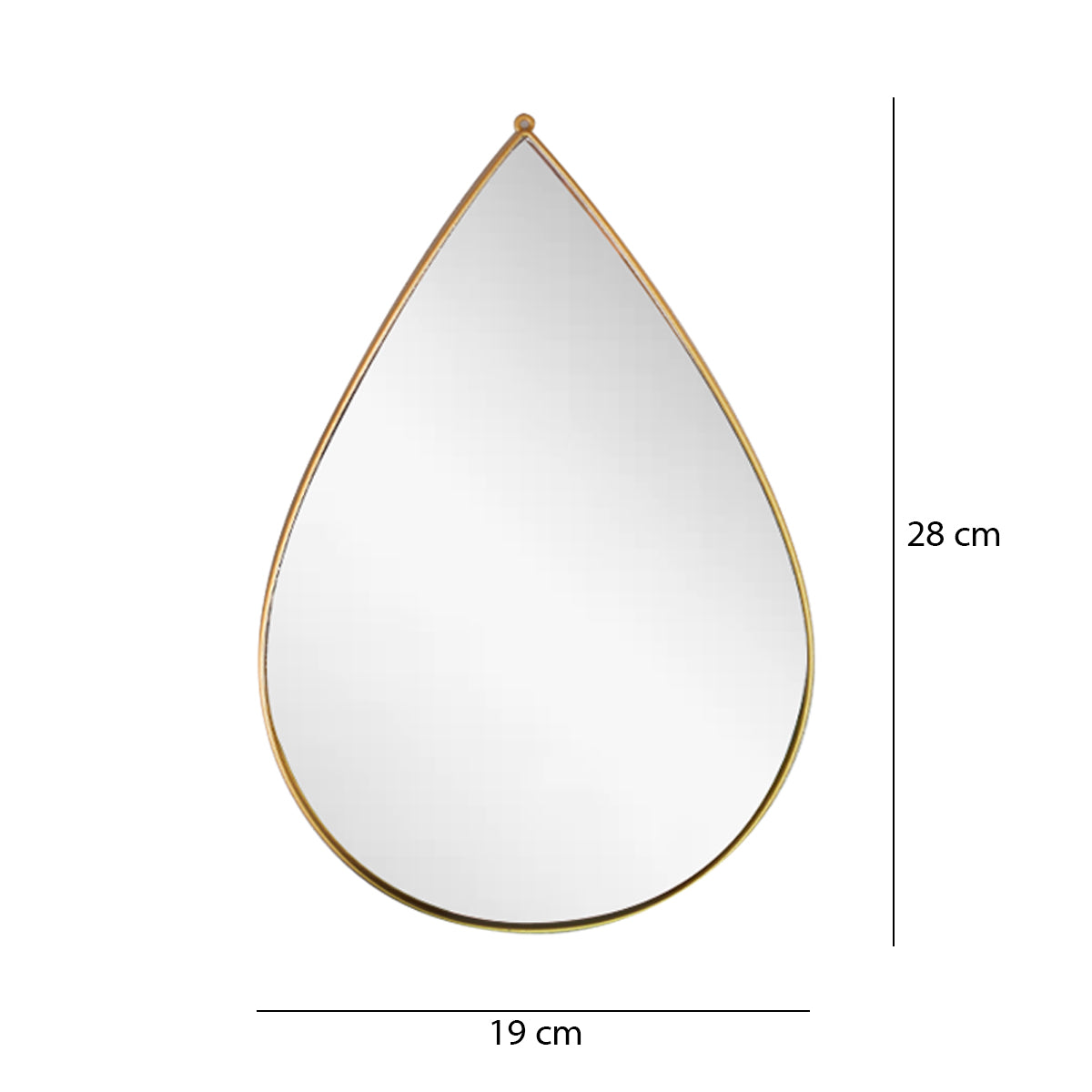 Set 3 Oglinzi Decorative, Naimeed D4604G, Auriu, 19x1x28 cm