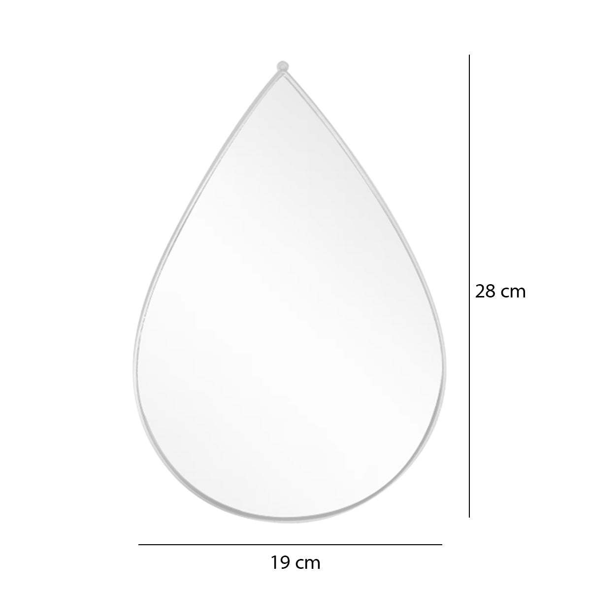 Set 3 Oglinzi Decorative, Naimeed D4604S, Argintiu, 19x1x28 cm