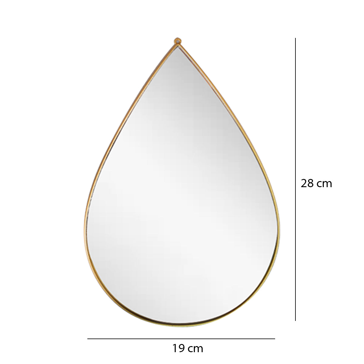 Set 4 Oglinzi Decorative, Naimeed D4605G, Auriu, 19x1x28 cm